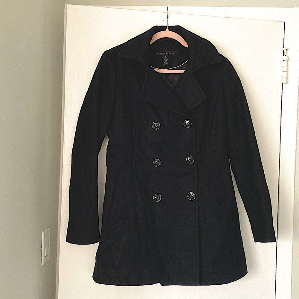 Preston & York Black Pea Coat